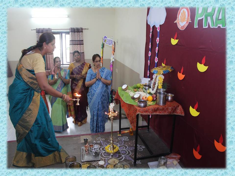 “Celebrating Ganesh Chaturthi with our principal’s divine blessings.”