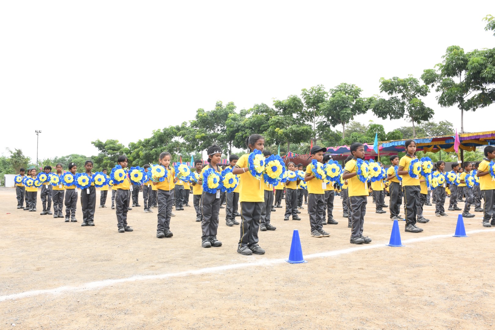 Elegance in every move - children shining in the flower drill