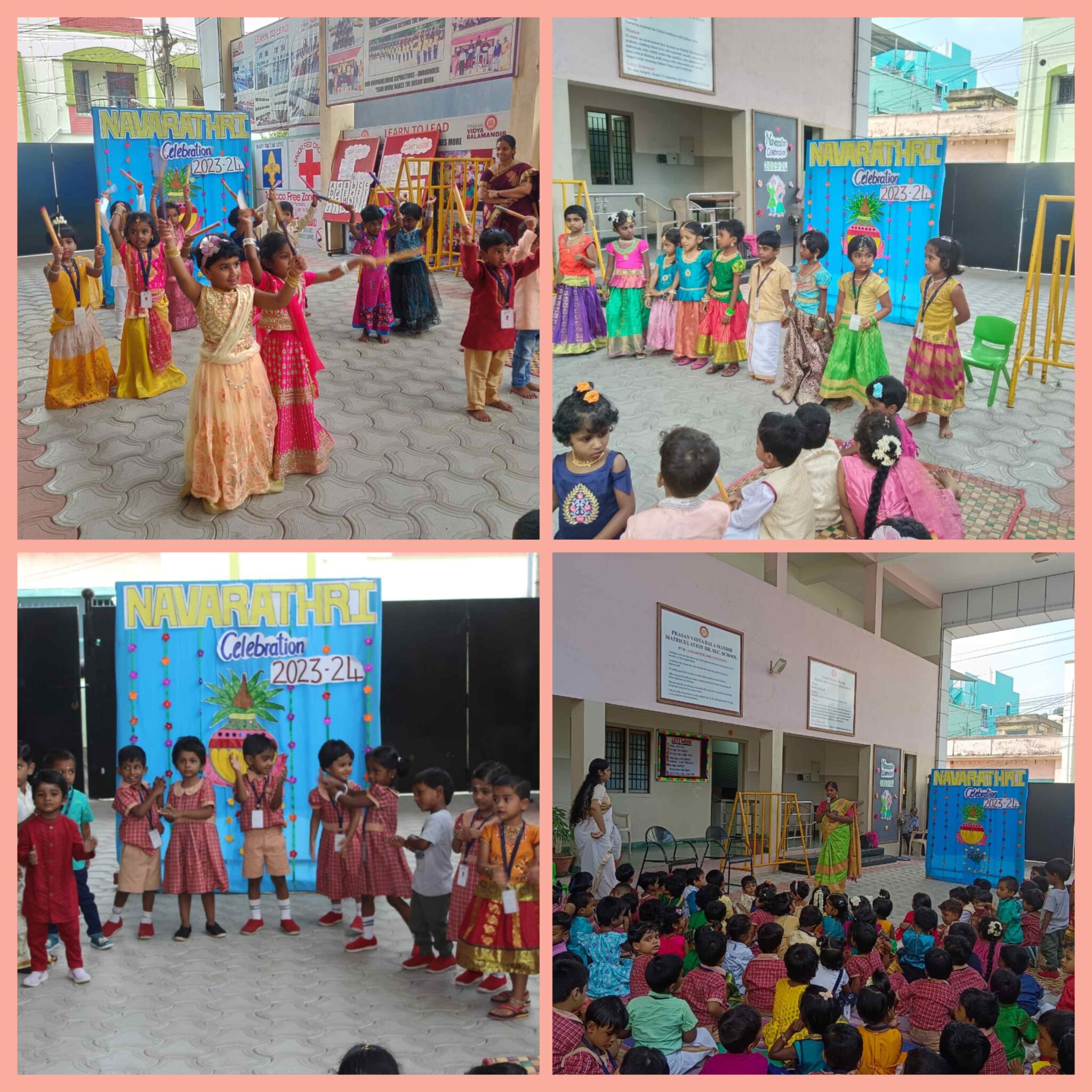 Kids-celebrating the occasion of navaratri by dance and song
