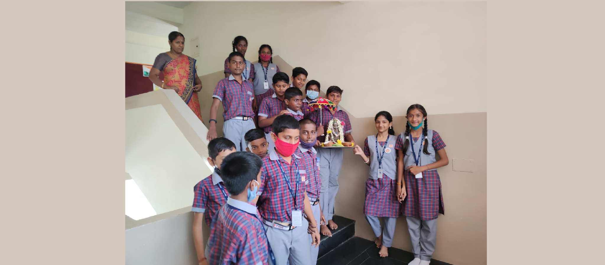 Lord Ganesha showered his blessing throughout the school campus