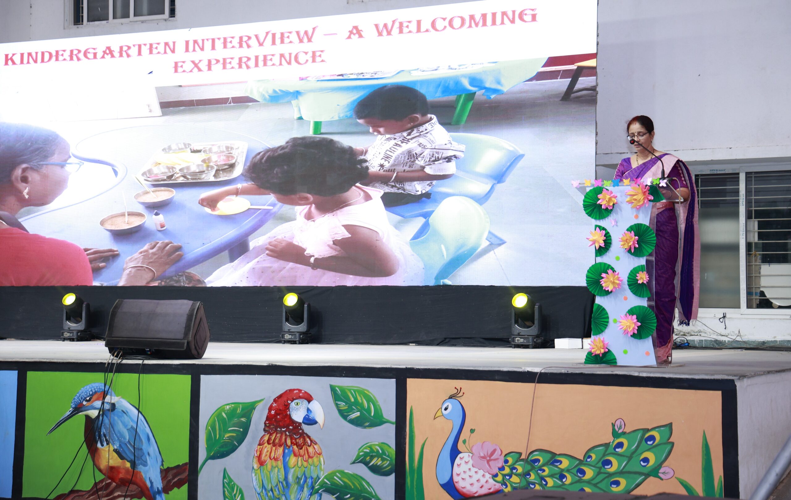 Presenting the annual report by the Vice Principal, a comprehensive overview of our school's progress and achievements.