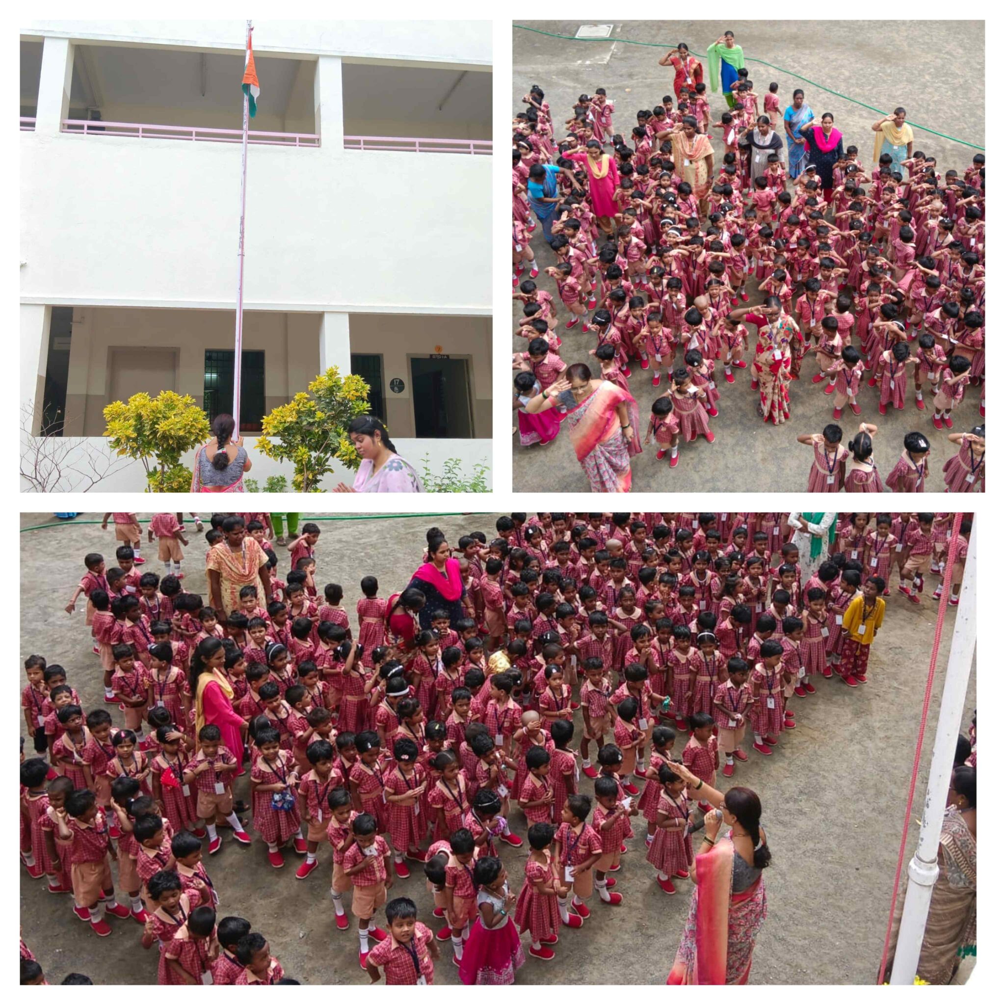 Tiny tots -showcased their salute and respect to the national flag.