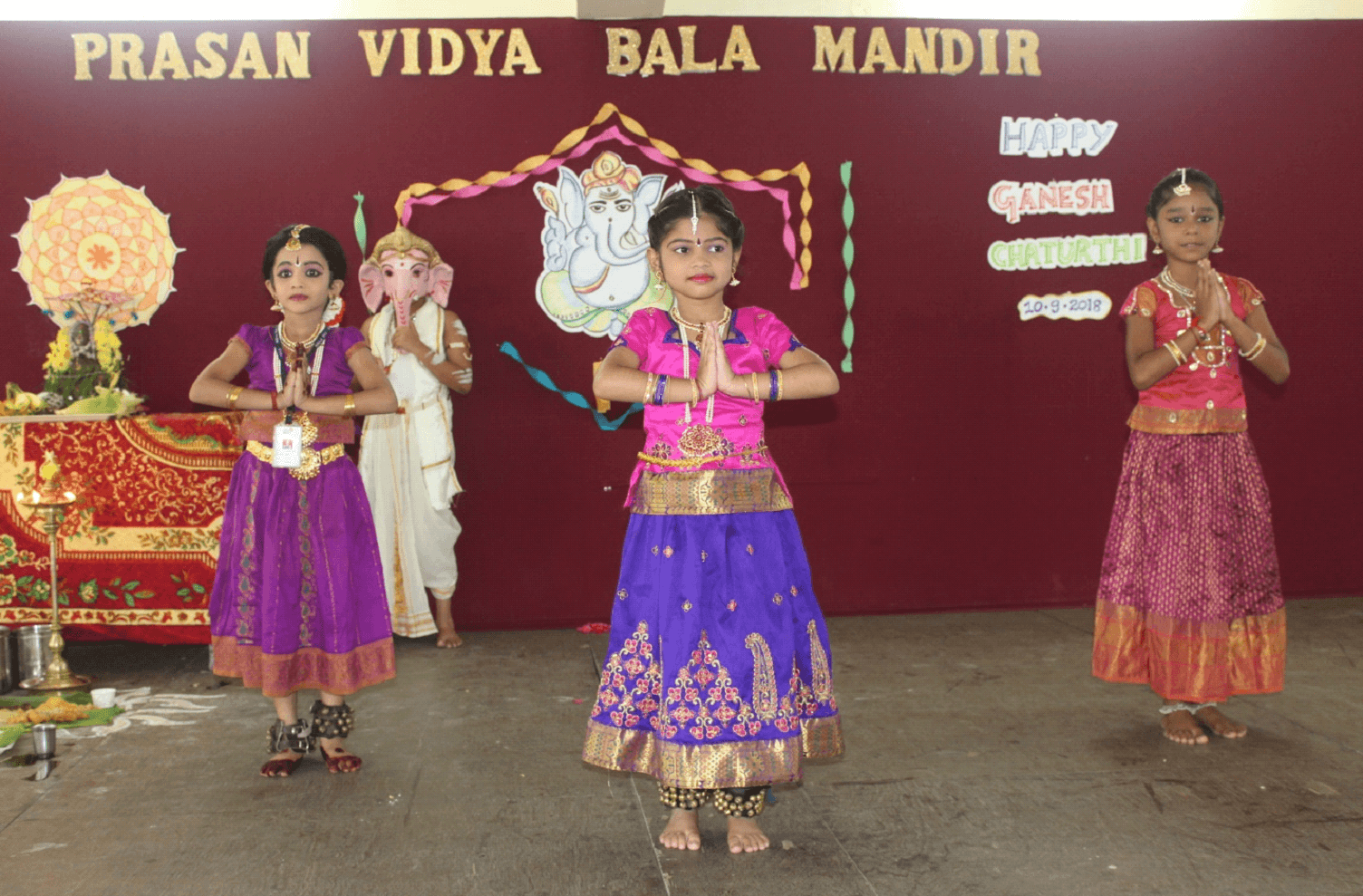 Praising the Lord Ganesha through graceful movement of charming kids