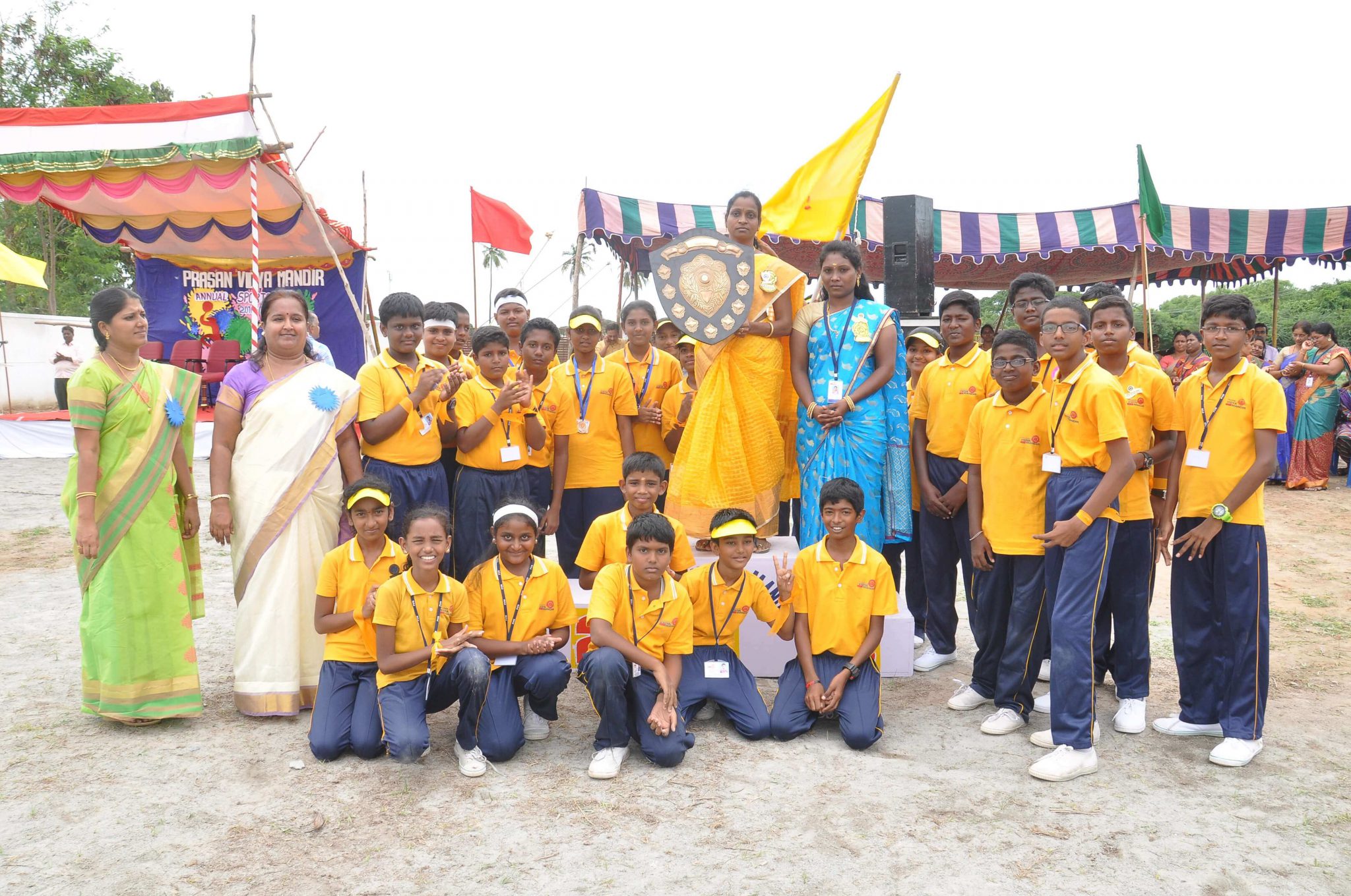 Sathya team won the Shield in March Past.