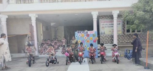 Children dashed on their bikes like tiny rockets of happiness! (1)