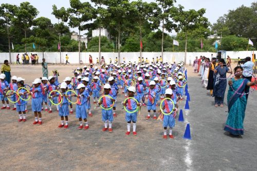 Hula hoop heroes in action, bringing joy to Sports day