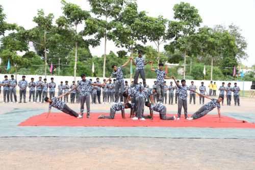 Strength rises when unity builds the pyramid.